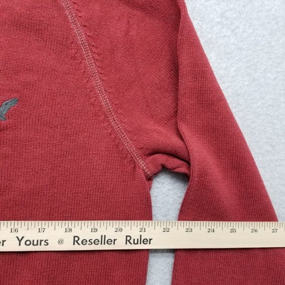 American Eagle Sweater Mens Large Red Pullover Crew Neck Casual - Picture 10 of 12
